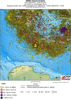 regional historical seismicity