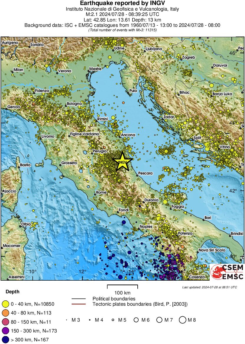 regional historical seismicity