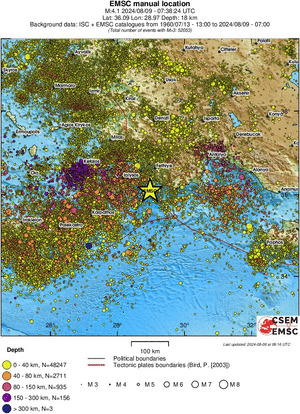 regional historical seismicity