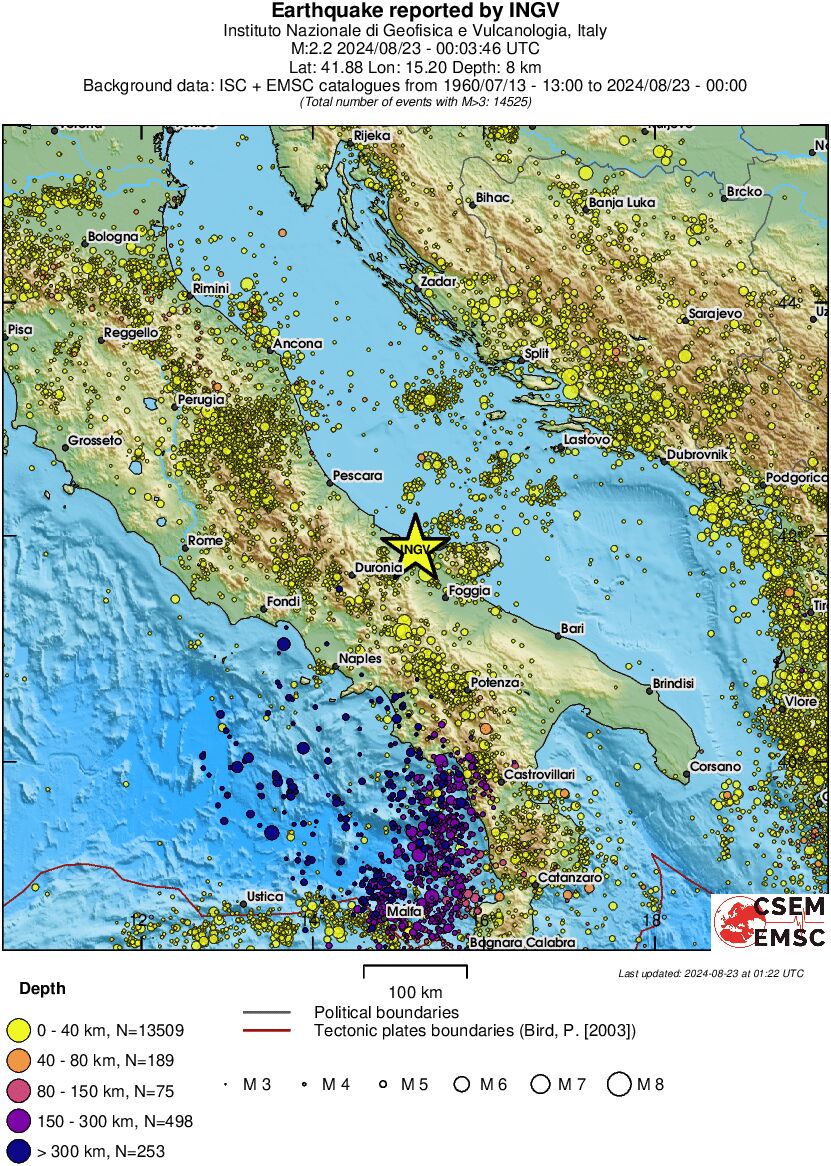 regional historical seismicity