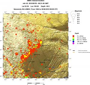 regional historical seismicity