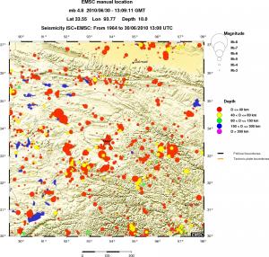 regional historical seismicity