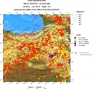 regional historical seismicity