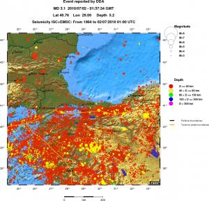 regional historical seismicity