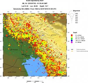 regional historical seismicity