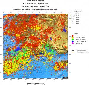 regional historical seismicity