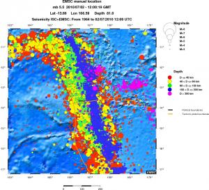 regional historical seismicity