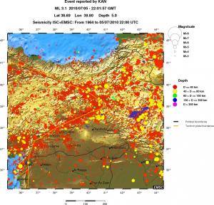 regional historical seismicity
