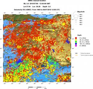 regional historical seismicity