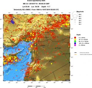 regional historical seismicity