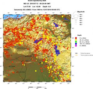 regional historical seismicity