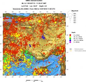 regional historical seismicity