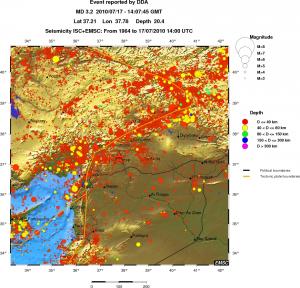 regional historical seismicity