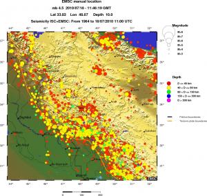 regional historical seismicity