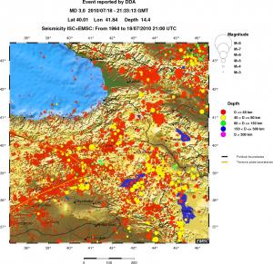 regional historical seismicity