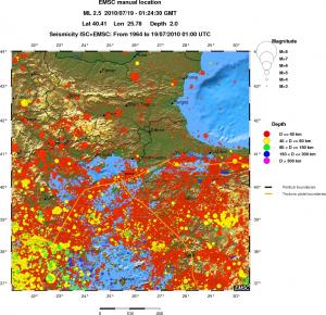 regional historical seismicity