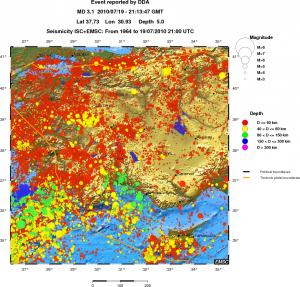 regional historical seismicity