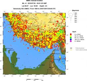 regional historical seismicity