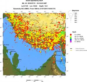 regional historical seismicity