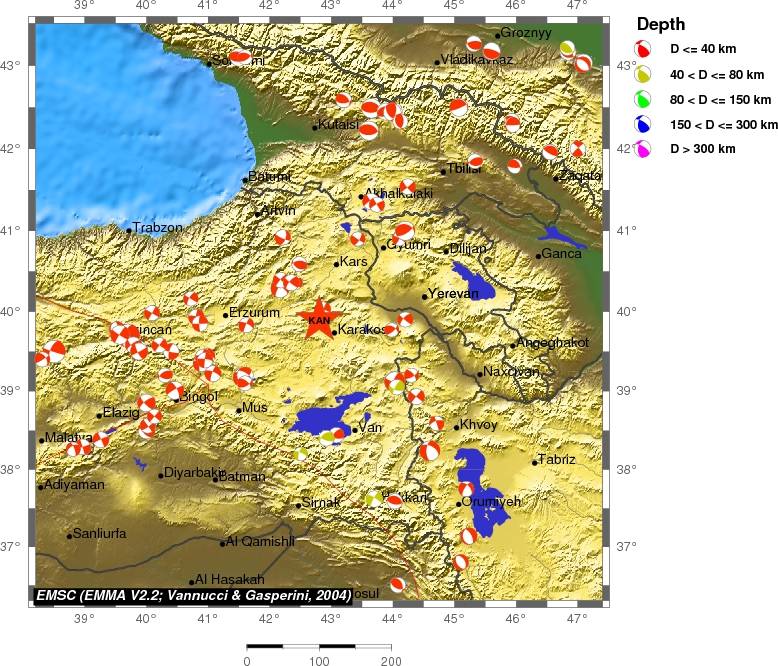 Regional moment Tensor