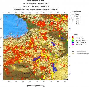 regional historical seismicity