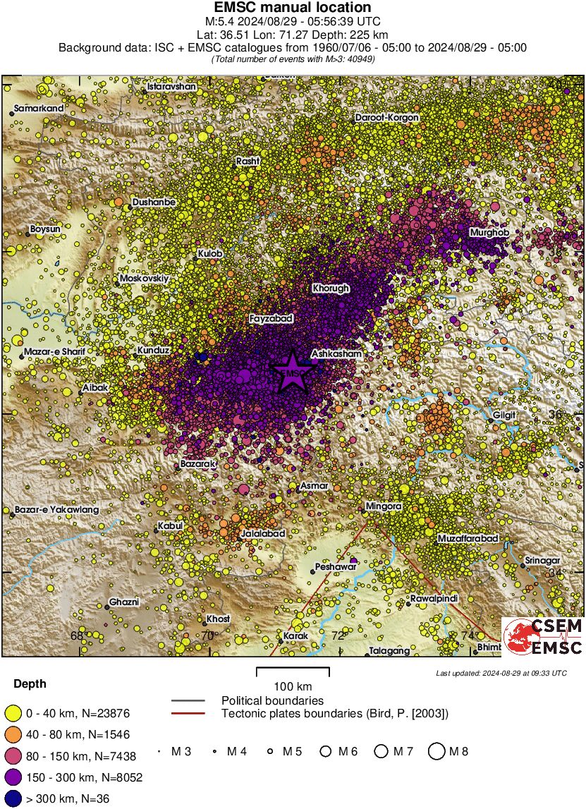 regional historical seismicity