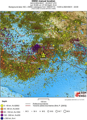 regional historical seismicity