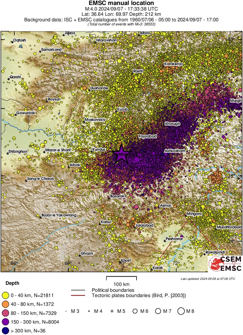regional historical seismicity