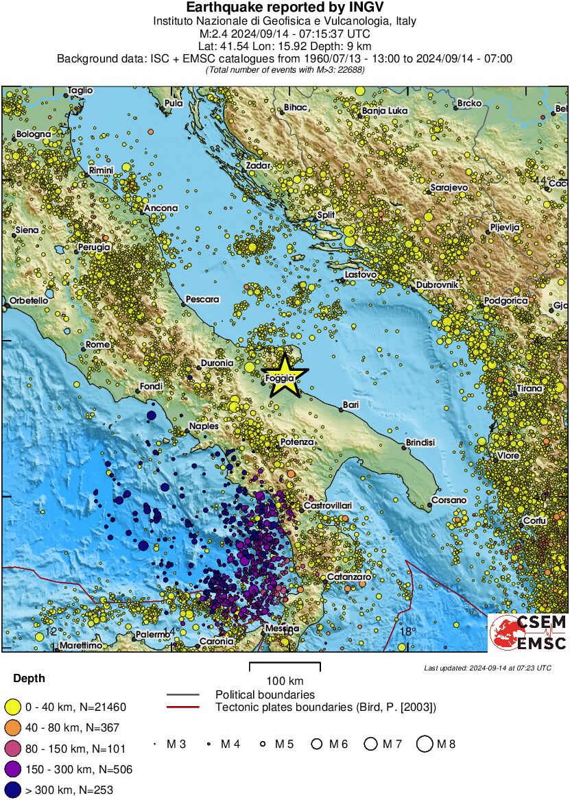 regional historical seismicity
