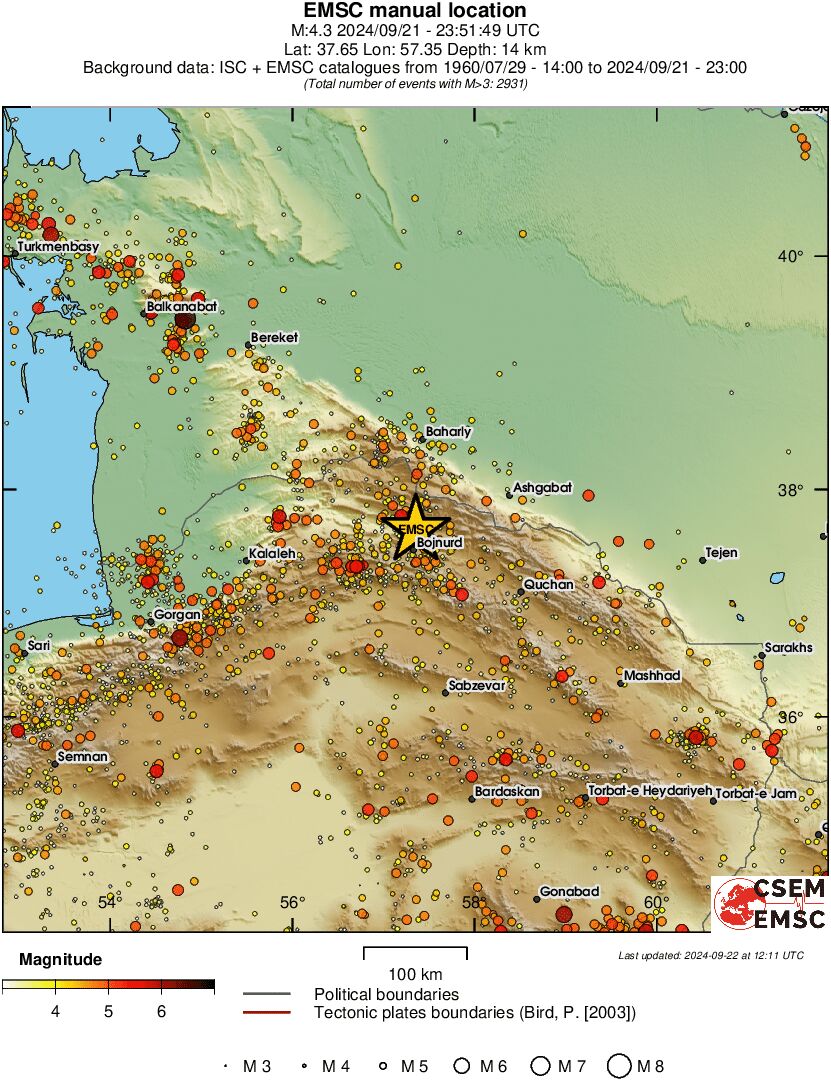 regional magnitude historical seismicity