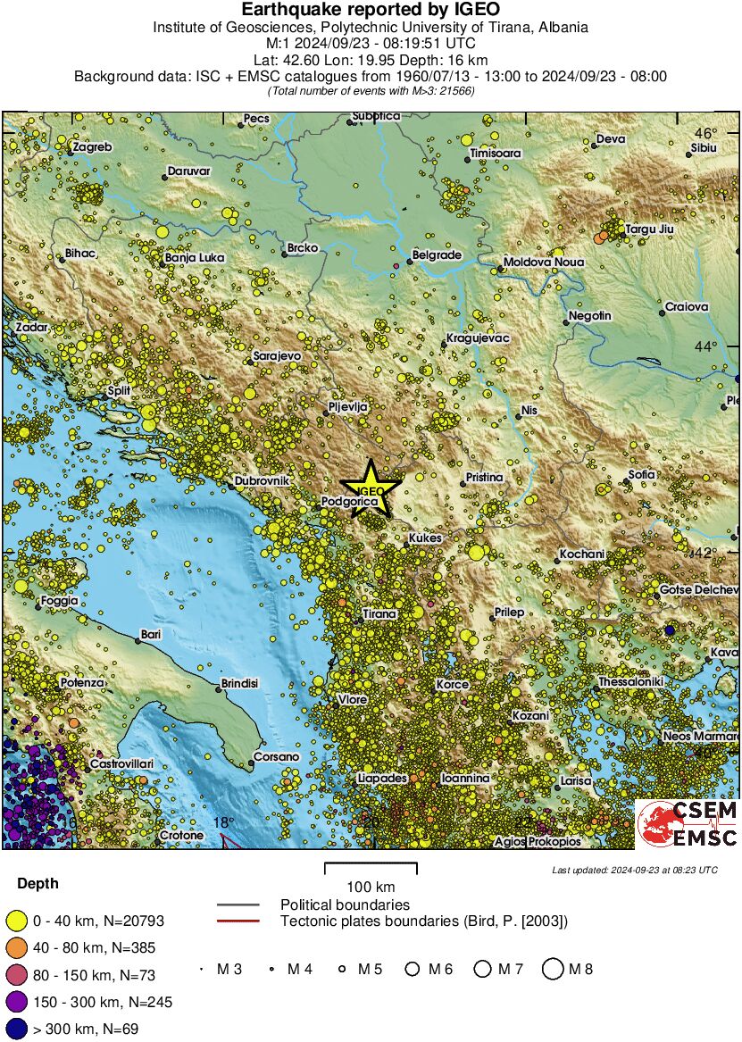 regional historical seismicity