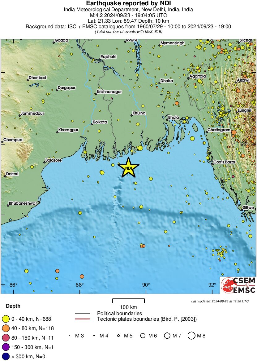 regional historical seismicity