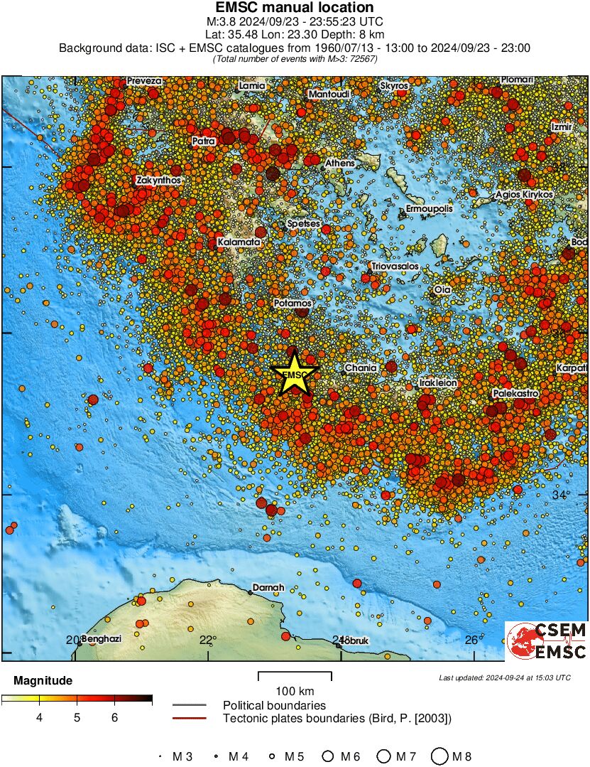 regional magnitude historical seismicity