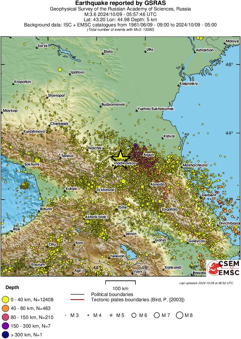 regional historical seismicity