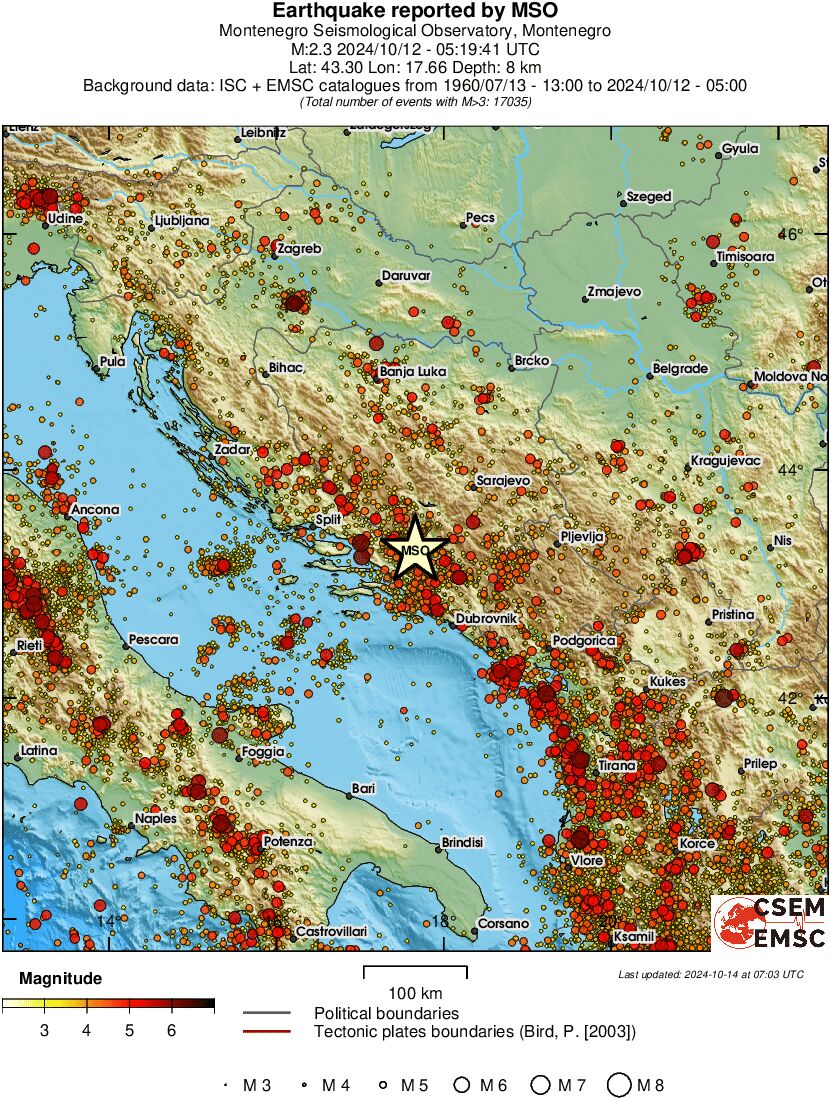 regional magnitude historical seismicity