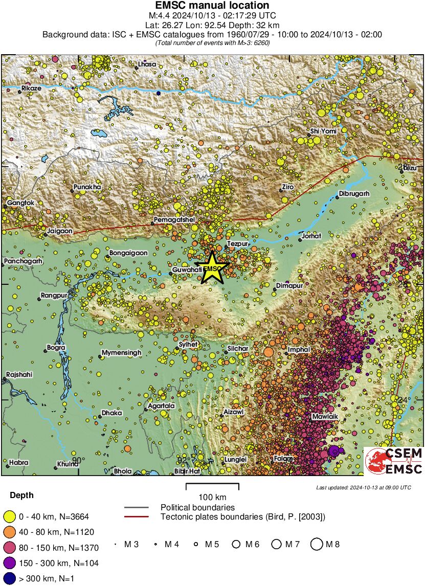 regional historical seismicity