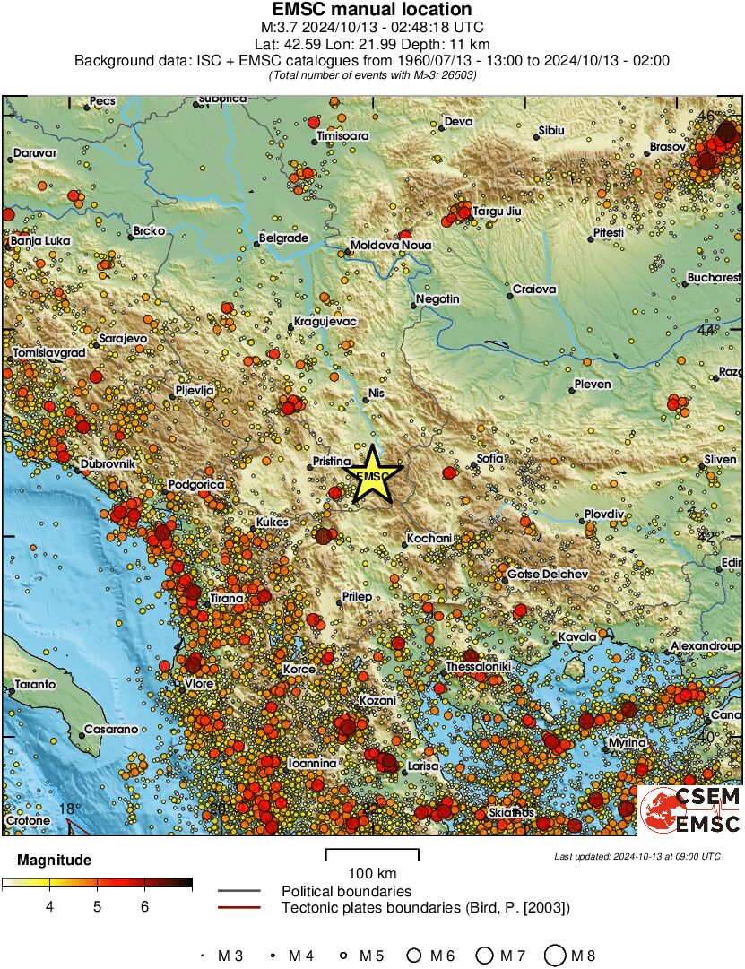 regional magnitude historical seismicity