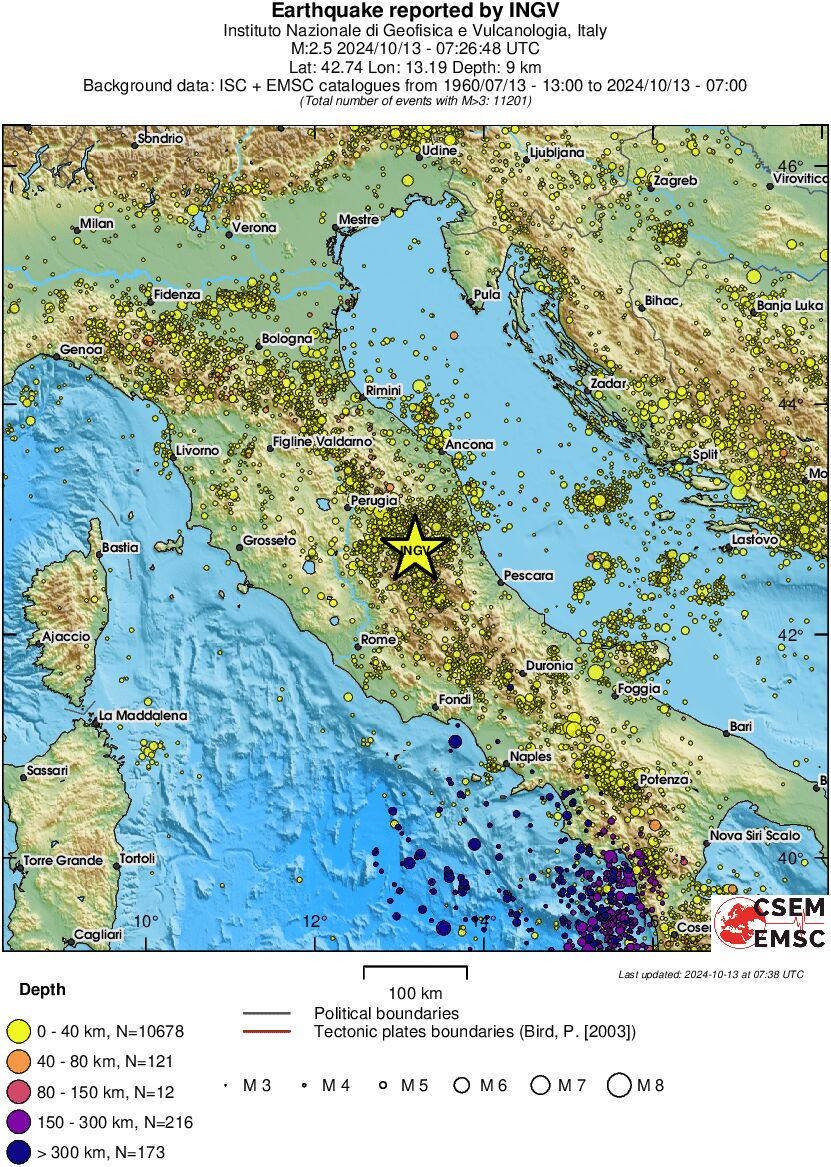 regional historical seismicity