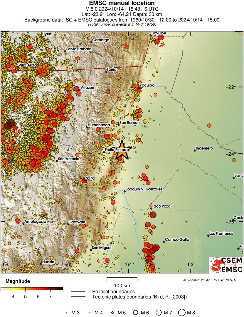 regional magnitude historical seismicity