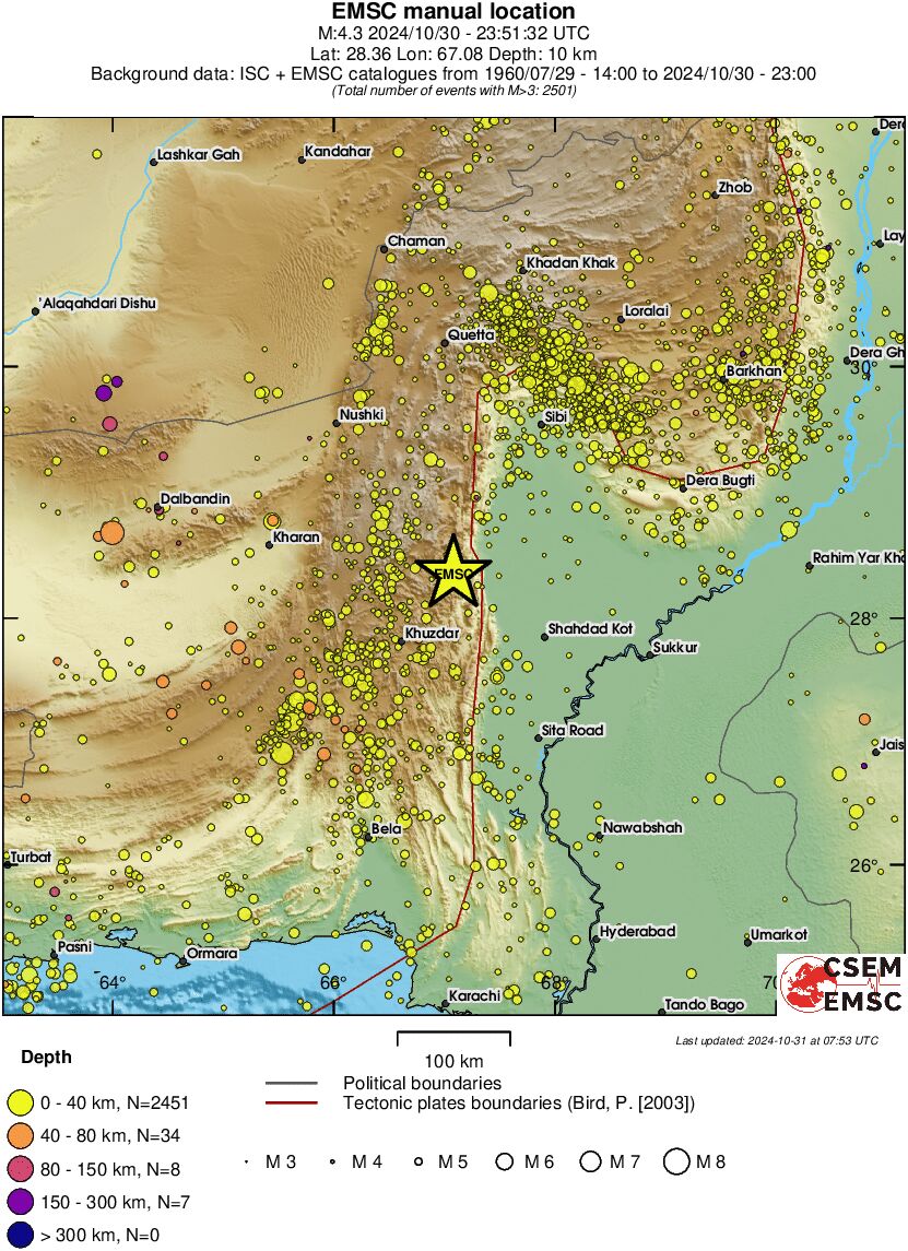 regional historical seismicity