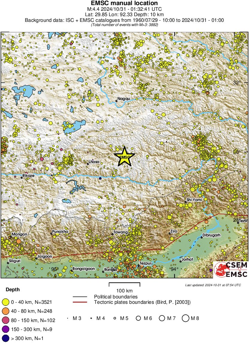 regional historical seismicity