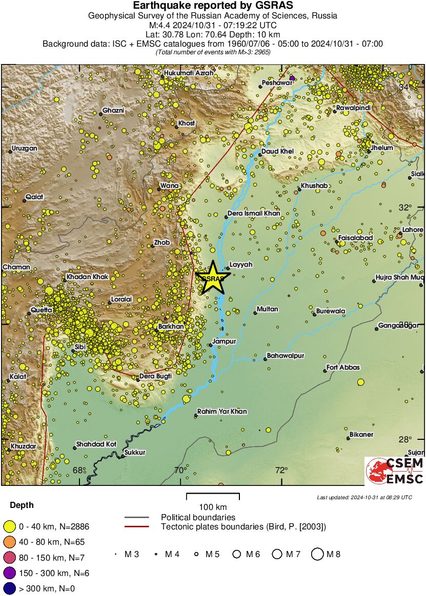 regional historical seismicity