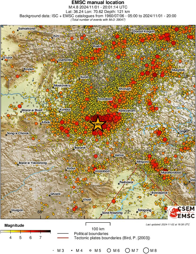 regional magnitude historical seismicity