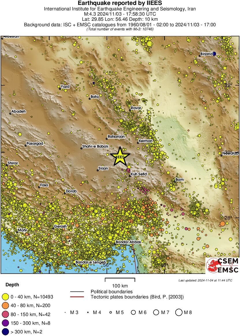 regional historical seismicity