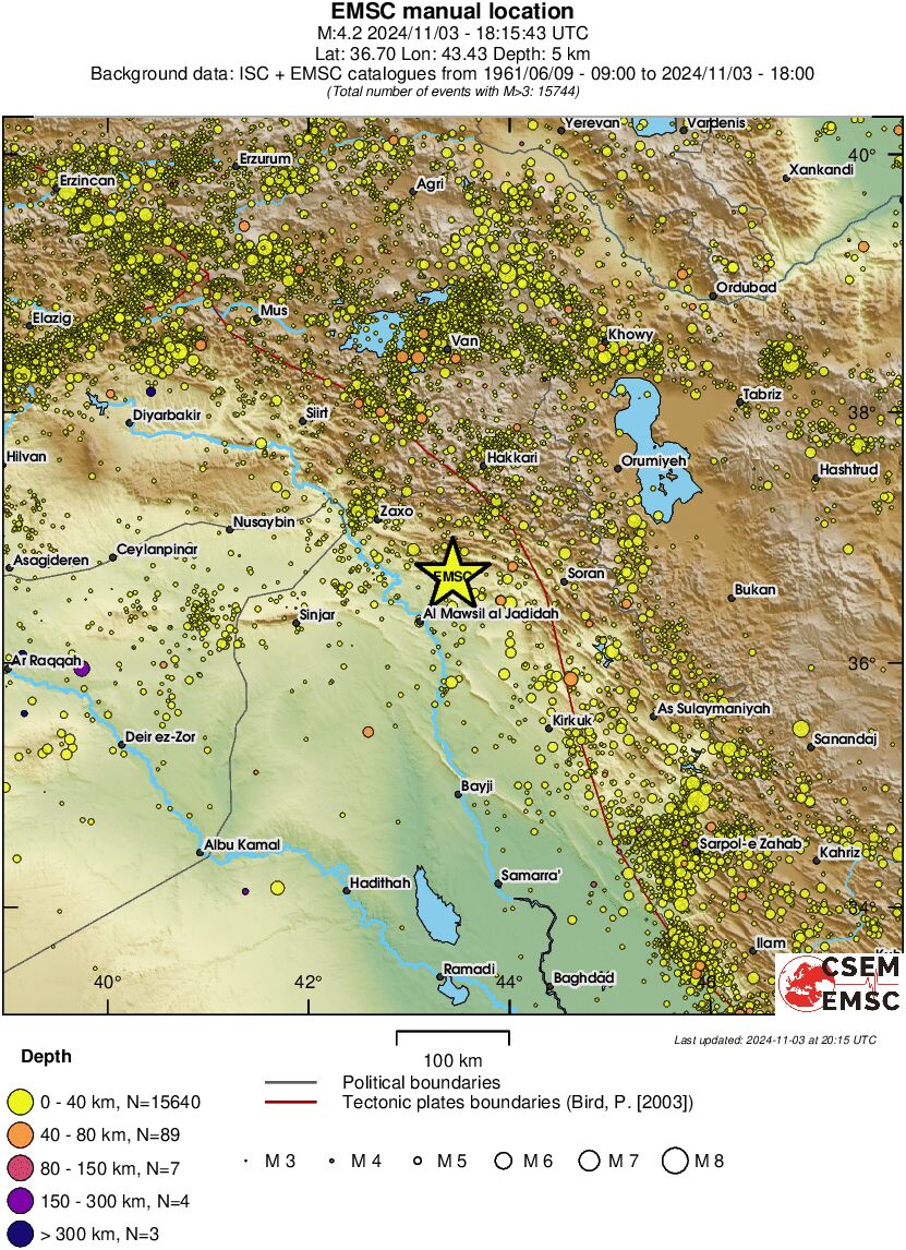 regional historical seismicity