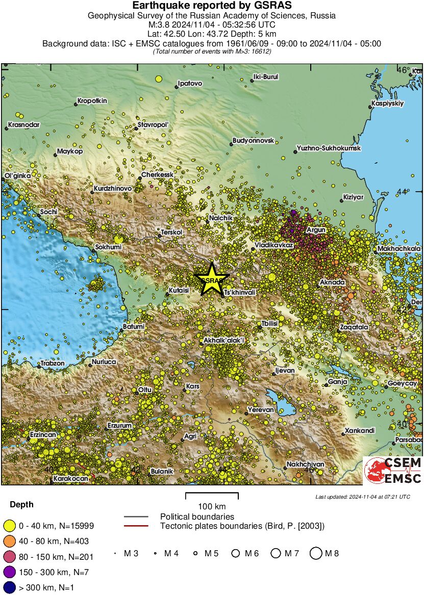 regional historical seismicity