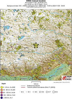regional historical seismicity