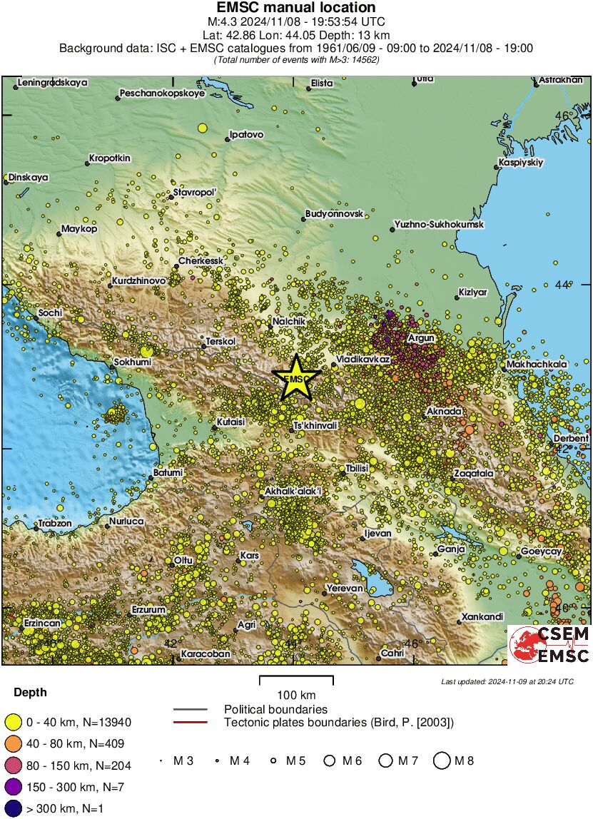regional historical seismicity