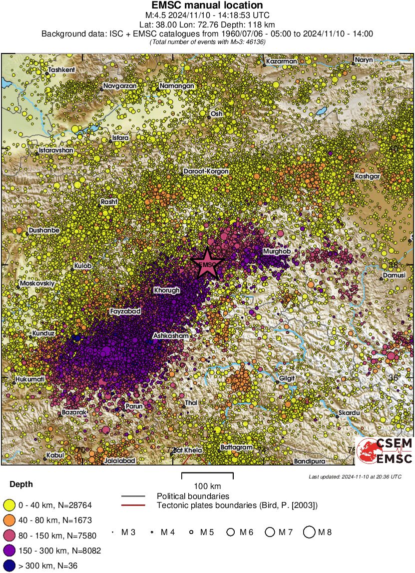 regional historical seismicity