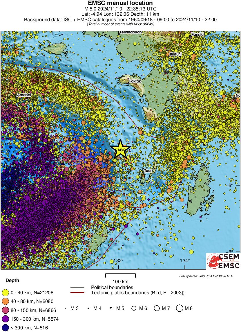 regional historical seismicity